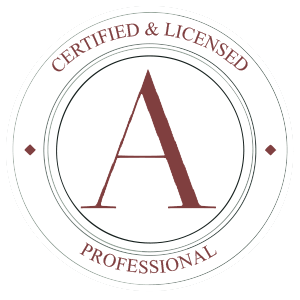 certified & licensed professional badge